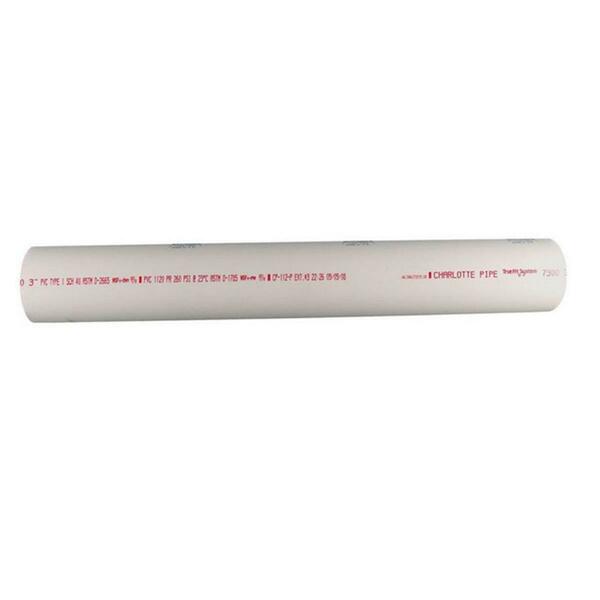 Charlotte Pipe And Foundry Co 1.25 in. x 2 ft. Sch 40 PVC Solid Pipe PVC 07100 0200